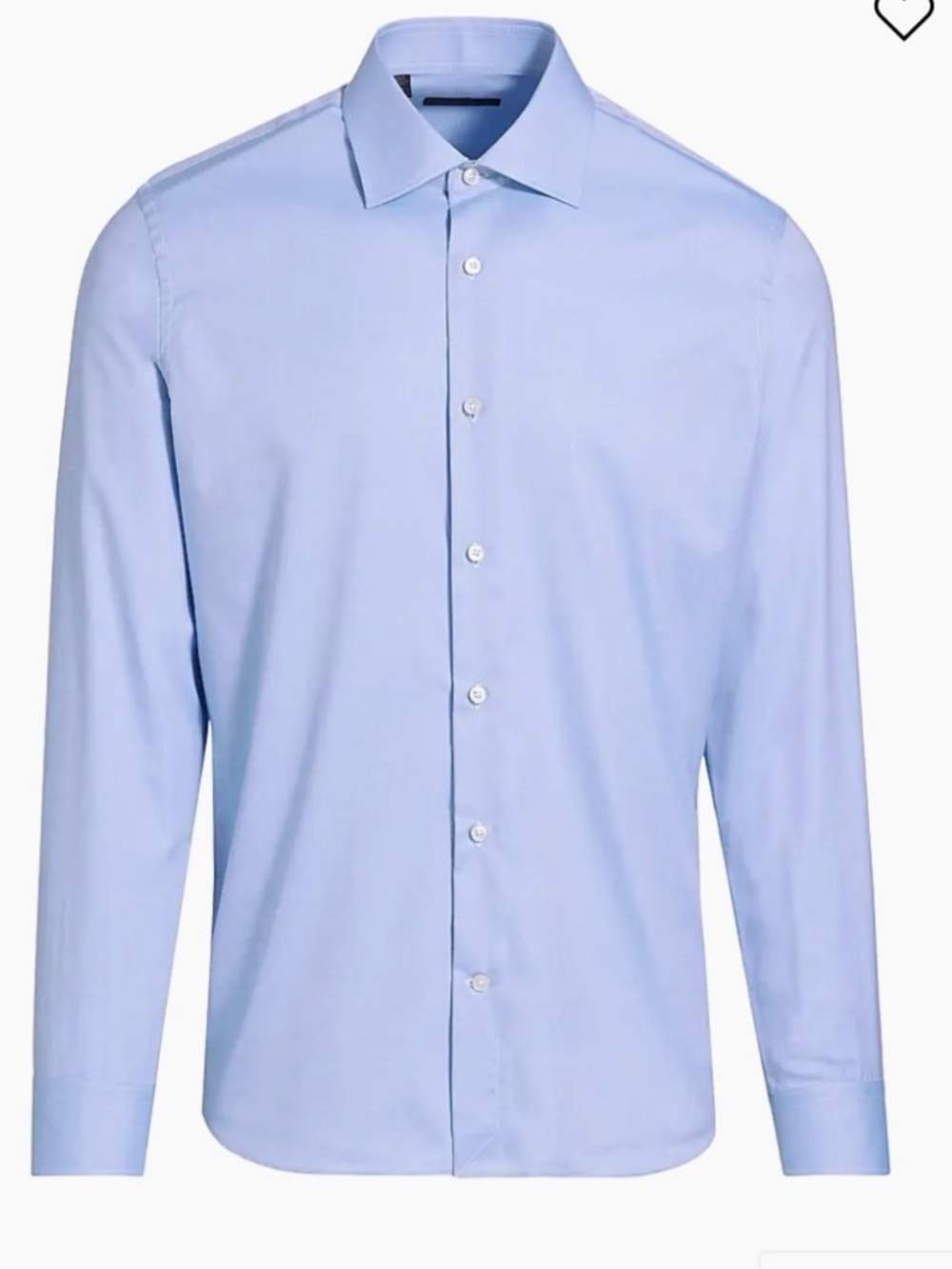 Saks Fifth Avenue Light Blue Spread Collar Dress Shirt w/French Cuffs
